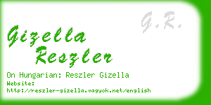 gizella reszler business card